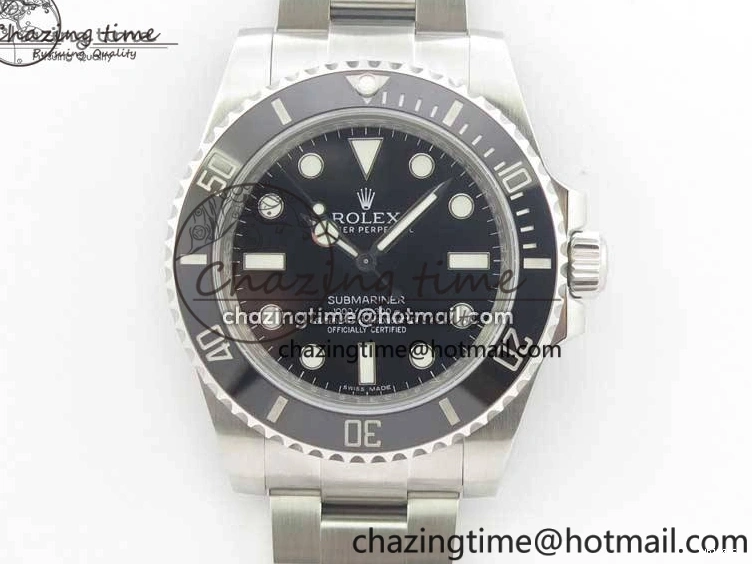 SS SA3130 Bracelet Submariner 114060 Noob Ceramic 904L 1:1 Black Case Best Edition No and Date V10 0209